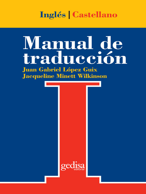 Cover image for Manual de traducción inglés-castellano